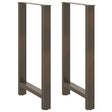 Vidaxl bartafelpoten 2 st 60x(100-101) cm staal naturel