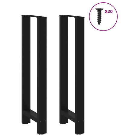 Vidaxl bartafelpoten 2 st 40x(110-111) cm staal zwart