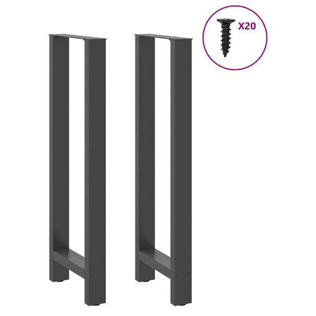 Vidaxl bartafelpoten 2 st 40x(110-111) cm staal antraciet