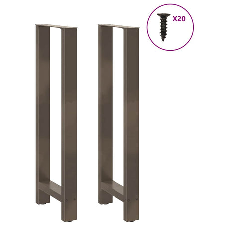Vidaxl bartafelpoten 2 st 40x(110-111) cm staal naturel