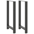 Vidaxl bartafelpoten 2 st 60x(110-111) cm staal antraciet
