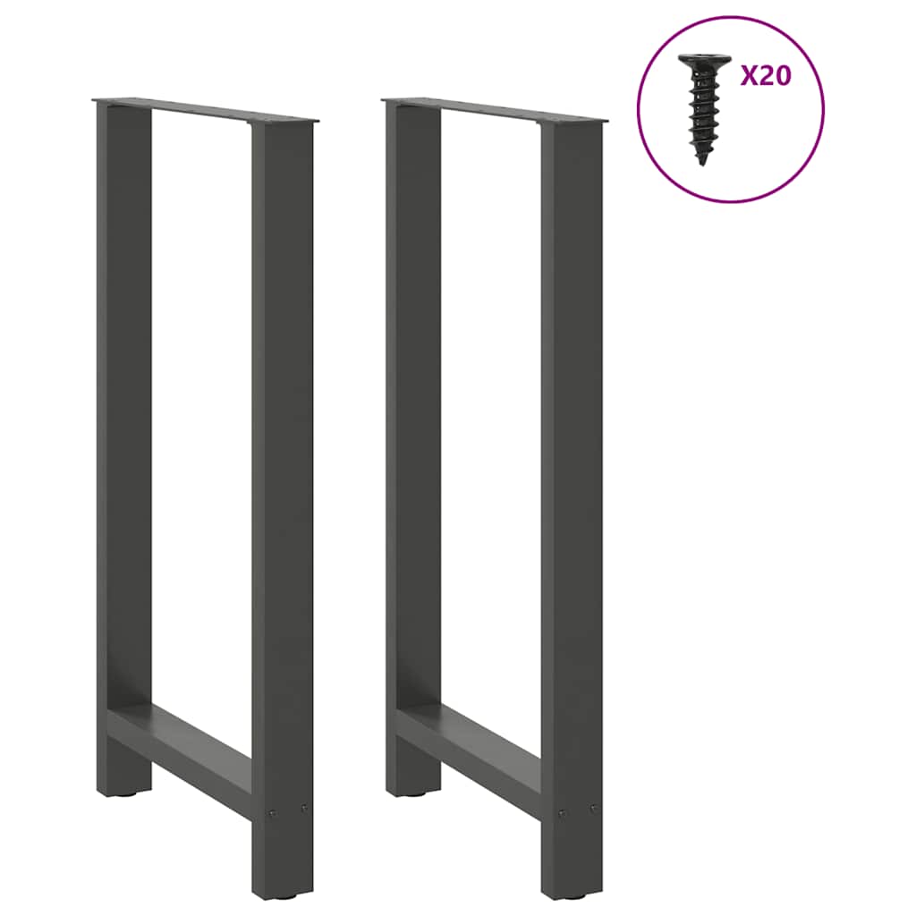Vidaxl bartafelpoten 2 st 60x(110-111) cm staal antraciet
