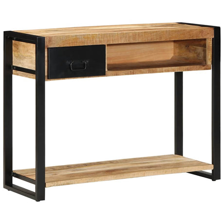 Vidaxl wandtafel 100x35x75 cm massief ruw mangohout
