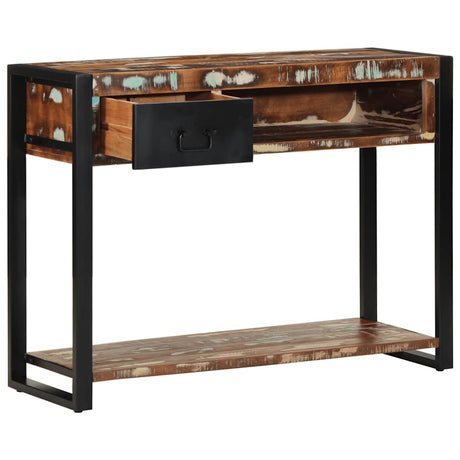Vidaxl wandtafel 100x35x75 cm massief gerecycled hout meerkleurig