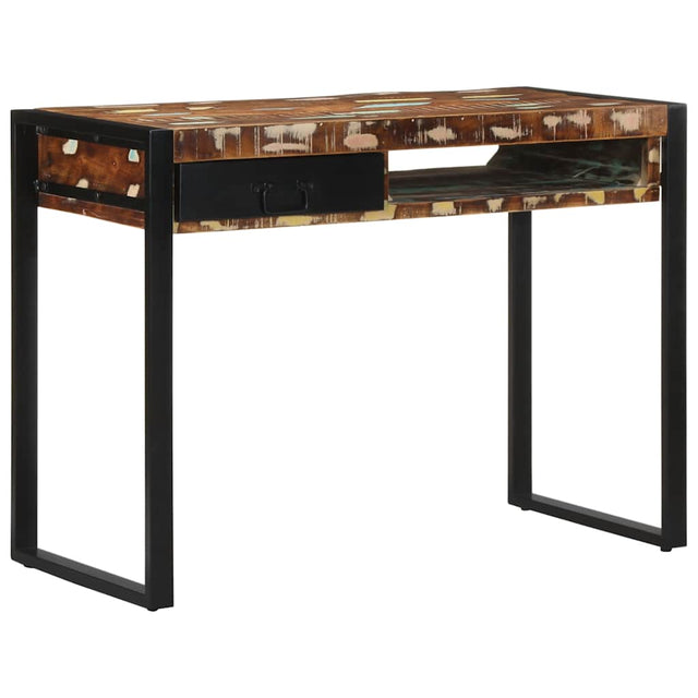 Vidaxl bureau 100x50x75 cm massief gerecycled hout meerkleurig