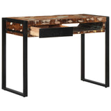 Vidaxl bureau 100x50x75 cm massief gerecycled hout meerkleurig
