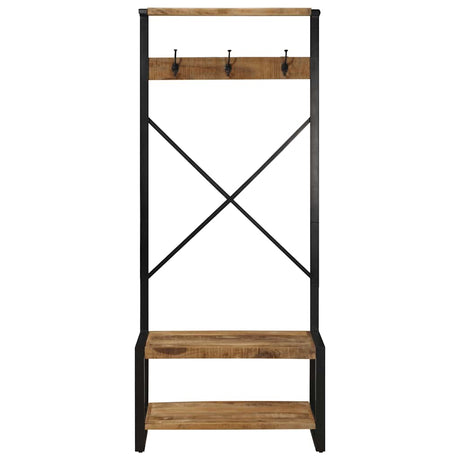 Vidaxl kledingrek 80x40x190 cm massief ruw hout mango