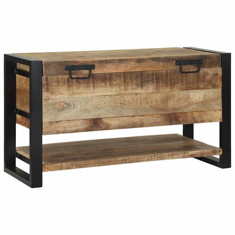 Vidaxl opbergbox met opslag bruin 80 x 35 x 45 cm massief mangohout