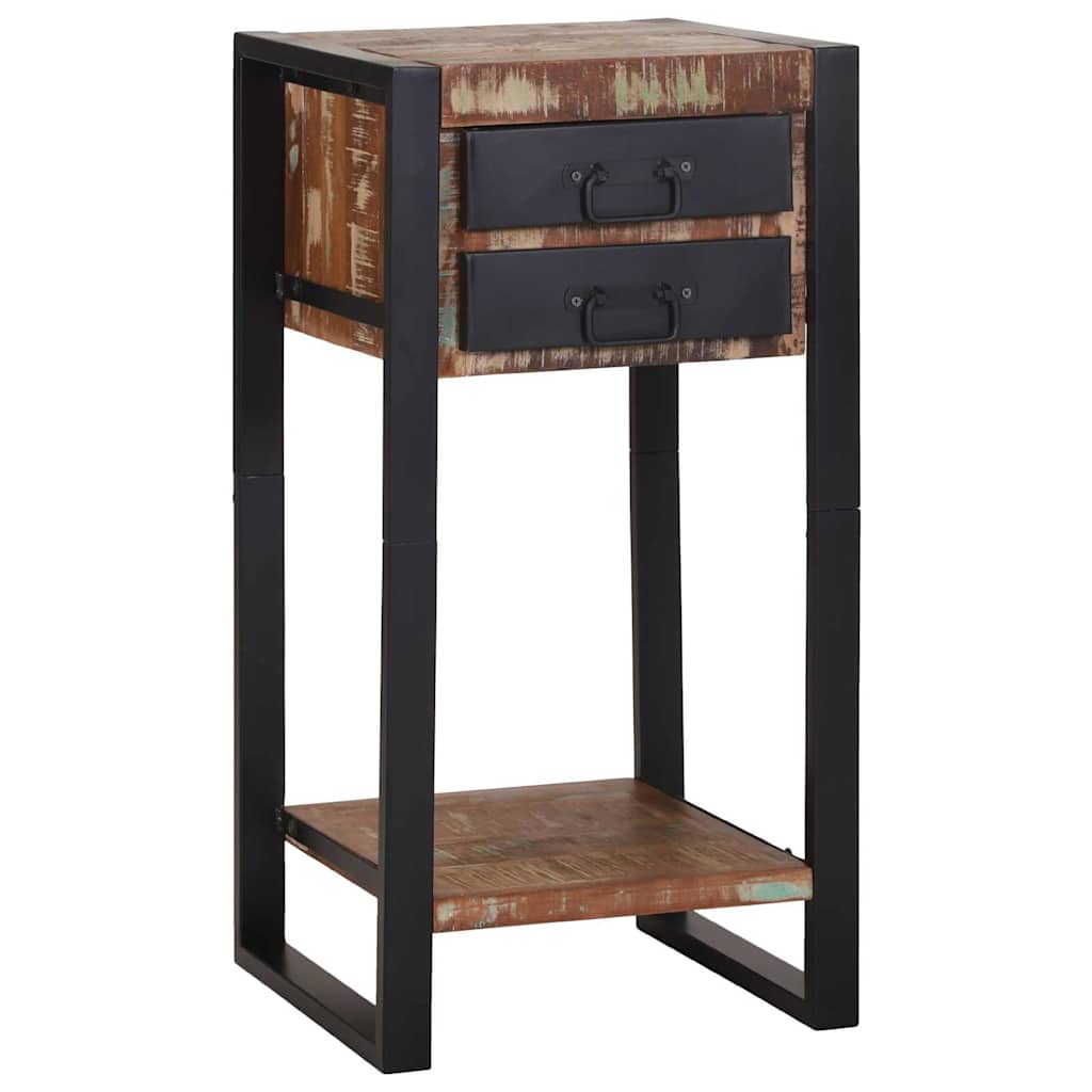 Vidaxl bijzettafel multikleur 40 x 40 x 80 cm massief gerecycled hout