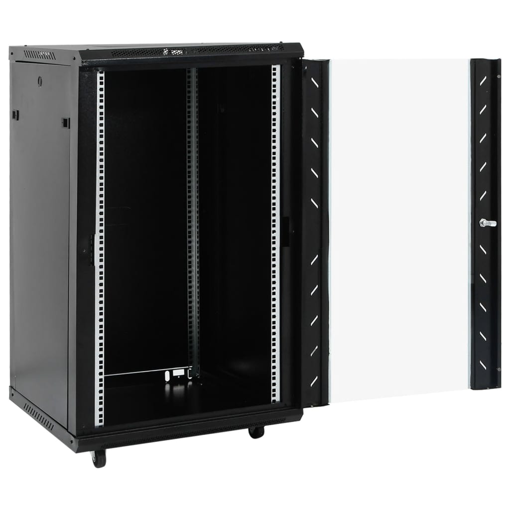 Vidaxxl Netzwerkschrank 18u 19 IP20 60x60x100 cm schwarz