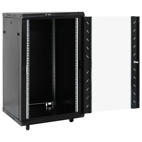 Vidaxxl Netzwerkschrank 18u 19 IP20 60x60x100 cm schwarz
