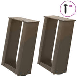 Vidaxl salontafelpoten 2 st u-vormig 30x(30-31) cm staal naturel