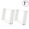 Vidaxl salontafelpoten 2 st u-vormig 50x(30-31) cm staal wit