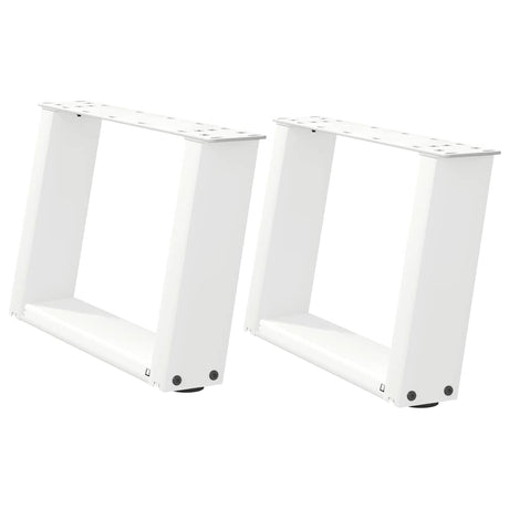 Vidaxl salontafelpoten 2 st u-vormig 50x(30-31) cm staal wit