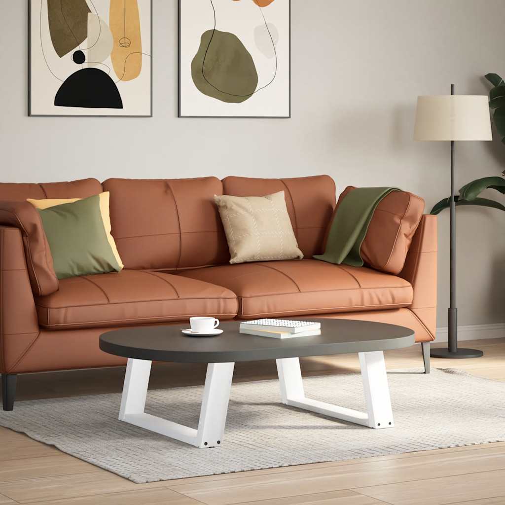 Vidaxl salontafelpoten 2 st u-vormig 70x(30-31) cm staal wit