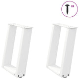 Vidaxl salontafelpoten 2 st u-vormig 28x(42-43) cm staal wit