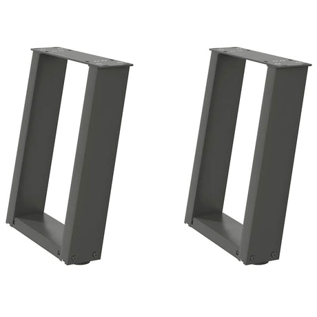 Vidaxl salontafelpoten 2 st u-vormig 28x(42-43) cm staal antraciet