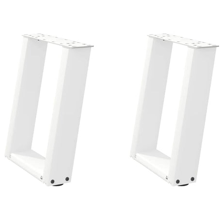 Vidaxl salontafelpoten 2 st u-vormig 38x(42-43) cm staal wit