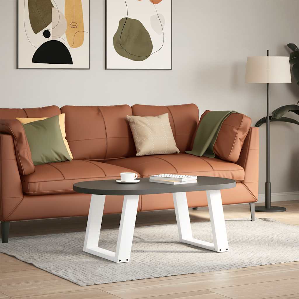Vidaxl salontafelpoten 2 st u-vormig 50x(42-43) cm staal wit