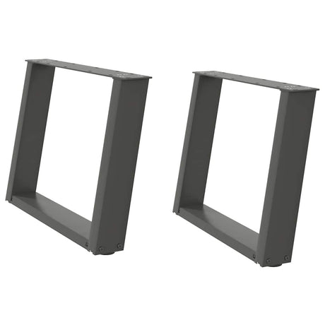 Vidaxl salontafelpoten 2 st u-vormig 60x(42-43) cm staal antraciet