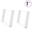 Vidaxl salontafelpoten 2 st u-vormig 70x(42-43) cm staal wit