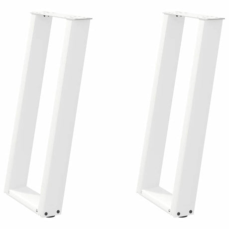 Vidaxl console tafelpoten 2 st u-vormig 28x(72-73) cm staal wit