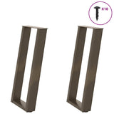 Vidaxl console tafelpoten 2st u-vormig 28x(72-73)cm staal naturel