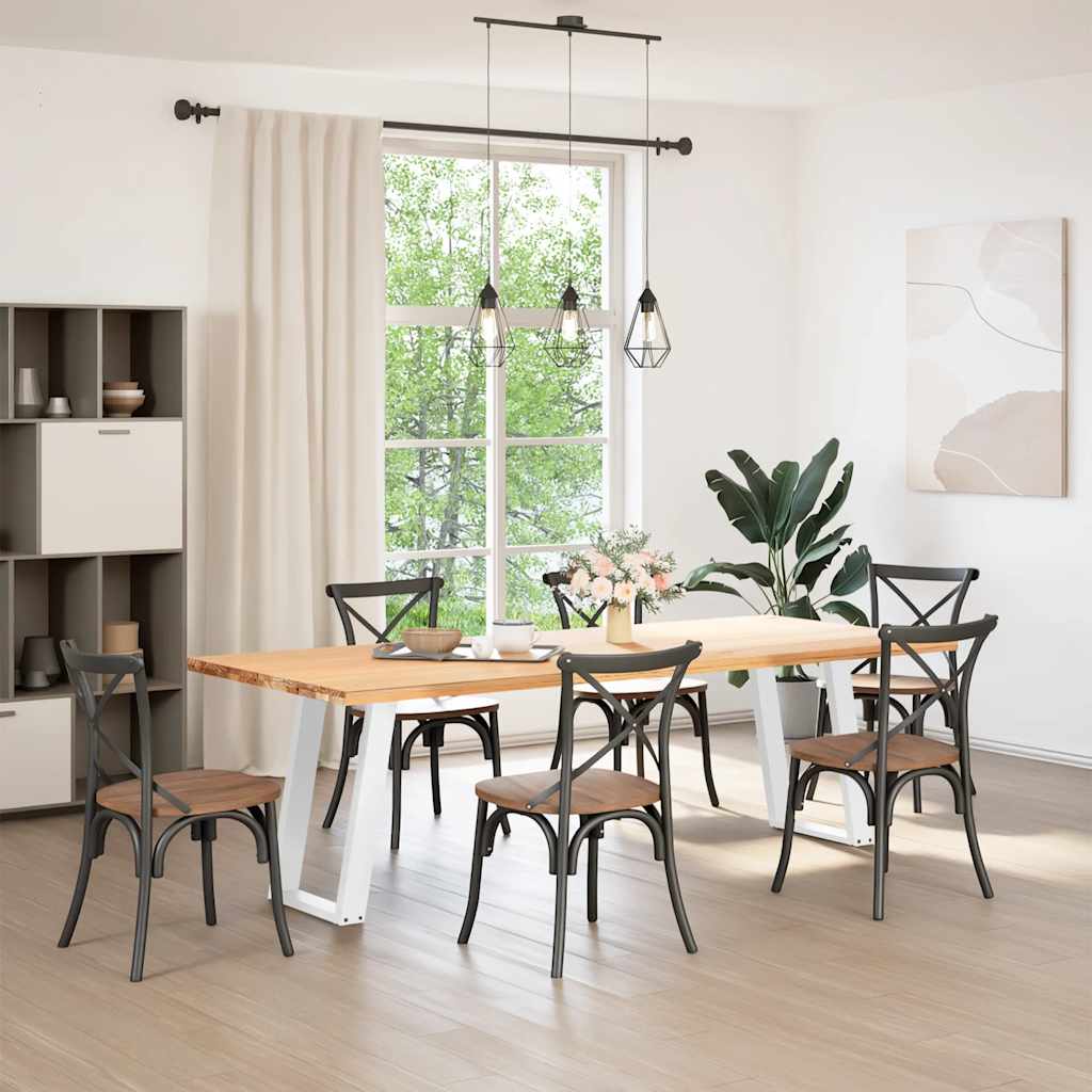 Vidaxl eettafelpoten 2 st u-vormig 50x(72-73) cm staal wit