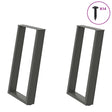 Vidaxl eettafelpoten 2 st u-vormig 50x(72-73) cm staal antraciet