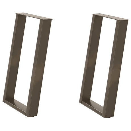 Vidaxl eettafelpoten 2 st u-vormig 60x(72-73) cm staal naturel