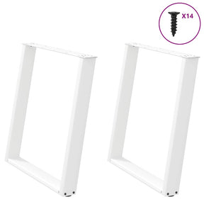 Vidaxl eettafelpoten 2 st u-vormig 70x(72-73) cm staal wit