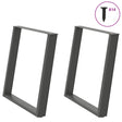 Vidaxl eettafelpoten 2 st u-vormig 70x(72-73) cm staal antraciet