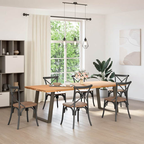 Vidaxl eettafelpoten 2 st u-vormig 70x(72-73) cm staal naturel