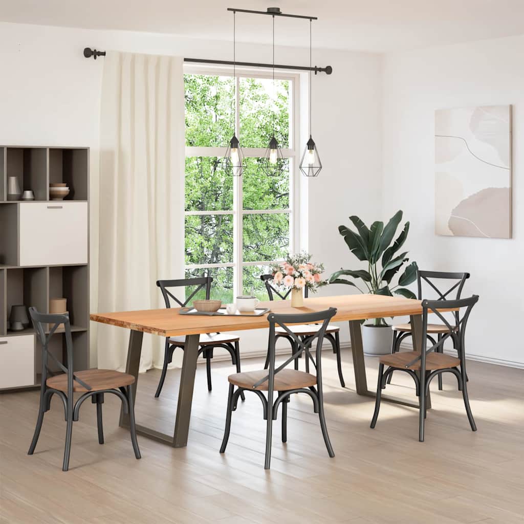 Vidaxl eettafelpoten 2 st u-vormig 80x(72-73) cm staal naturel