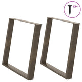 Vidaxl eettafelpoten 2 st u-vormig 90x(72-73) cm staal naturel