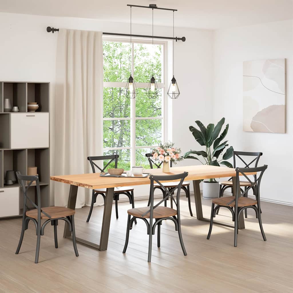 Vidaxl eettafelpoten 2 st u-vormig 90x(72-73) cm staal naturel