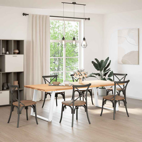 Vidaxl eettafelpoten 2 st u-vormig 100x(72-73) cm staal wit