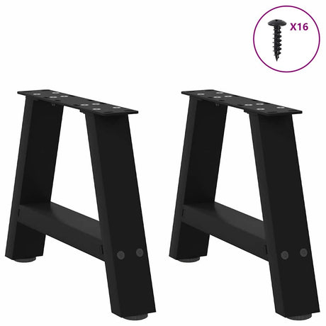 Vidaxl salontafelpoten 2 st a-vormig 30x(30-31) cm staal zwart