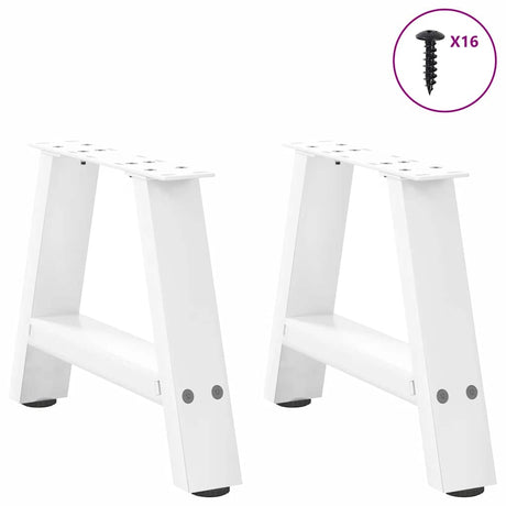 Vidaxl salontafelpoten 2 st a-vormig 30x(30-31) cm staal wit