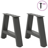 Vidaxl salontafelpoten 2 st a-vormig 30x(30-31) cm staal antraciet
