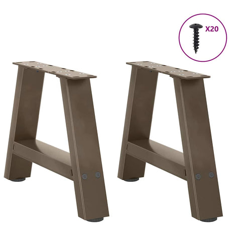 Vidaxl salontafelpoten 2 st a-vormig 40x(30-31) cm staal