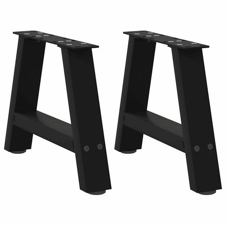 Vidaxl salontafelpoten 2 st a-vormig 50x(30-31) cm staal zwart