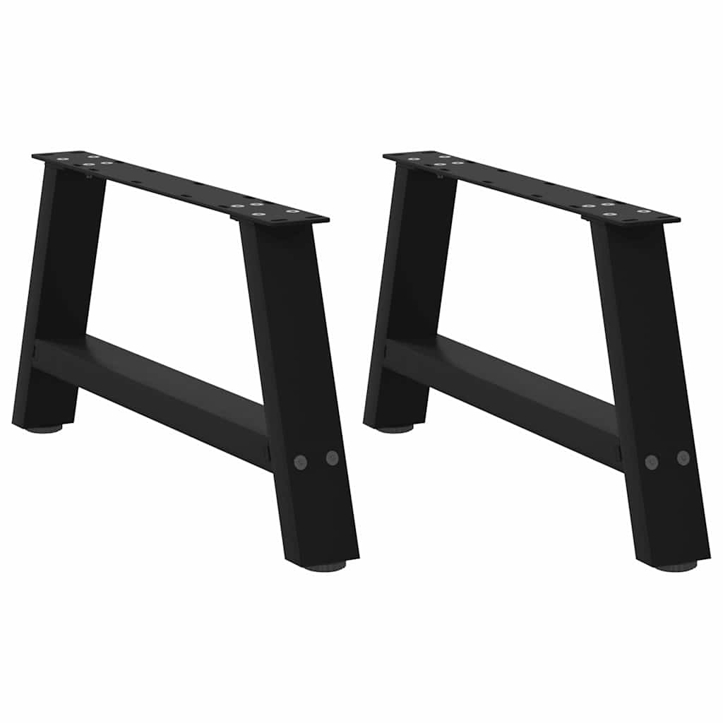 Vidaxl salontafelpoten 2 st a-vormig 60x(30-31) cm staal zwart