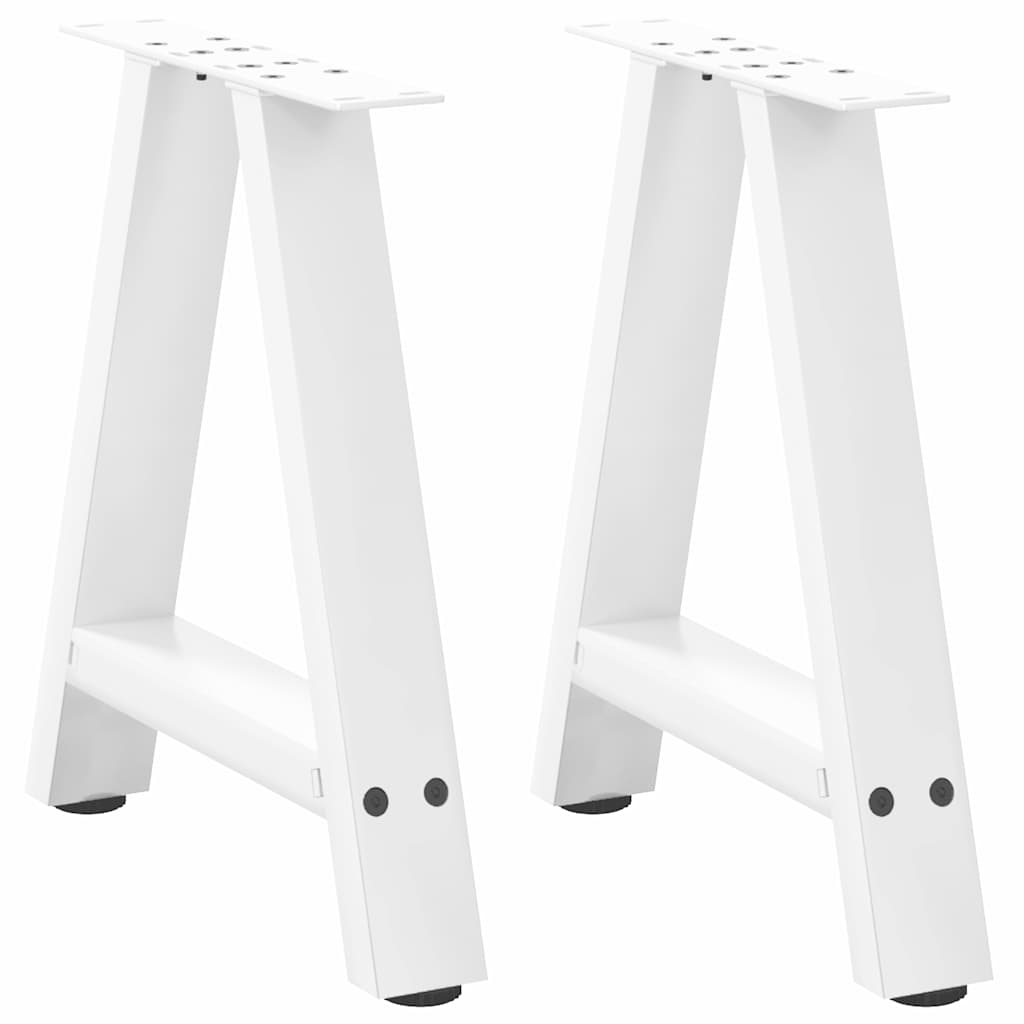 Vidaxl salontafelpoten 2 st a-vormig 38x(42-43) cm staal wit