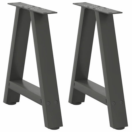 Vidaxl salontafelpoten 2 st a-vormig 38x(42-43) cm staal antraciet