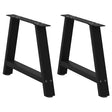 Vidaxl salontafelpoten 2 st a-vormig 60x(42-43) cm staal zwart