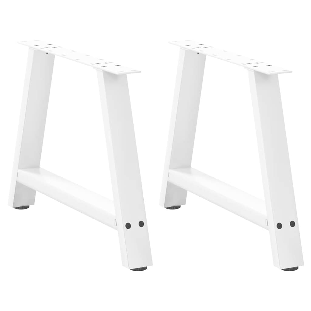 Vidaxl salontafelpoten 2 st a-vormig 60x(42-43) cm staal wit