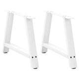 Vidaxl salontafelpoten 2 st a-vormig 60x(42-43) cm staal wit