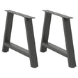 Vidaxl salontafelpoten 2 st a-vormig 60x(42-43) cm staal antraciet