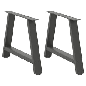 Vidaxl salontafelpoten 2 st a-vormig 60x(42-43) cm staal antraciet
